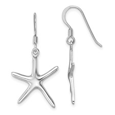 Sterling Silver Dangle Starfish Earrings