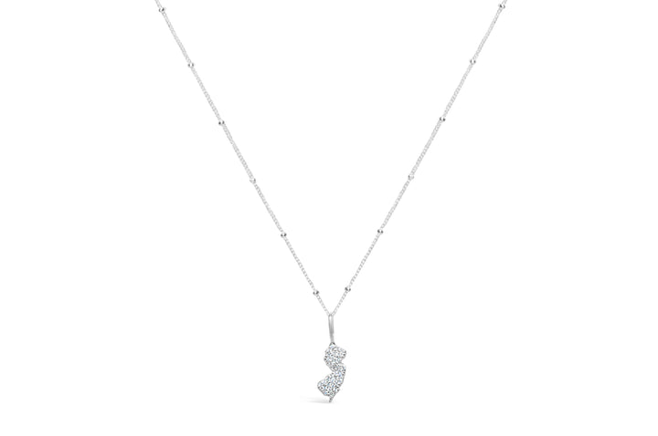 Stia - Sterling Silver - Silver Pave Cubic Zirconia 15-17" New Jersey Necklace