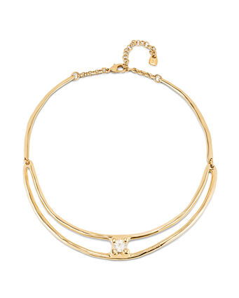 18K Gold Plated White Zircon Necklace (Uno de 50)