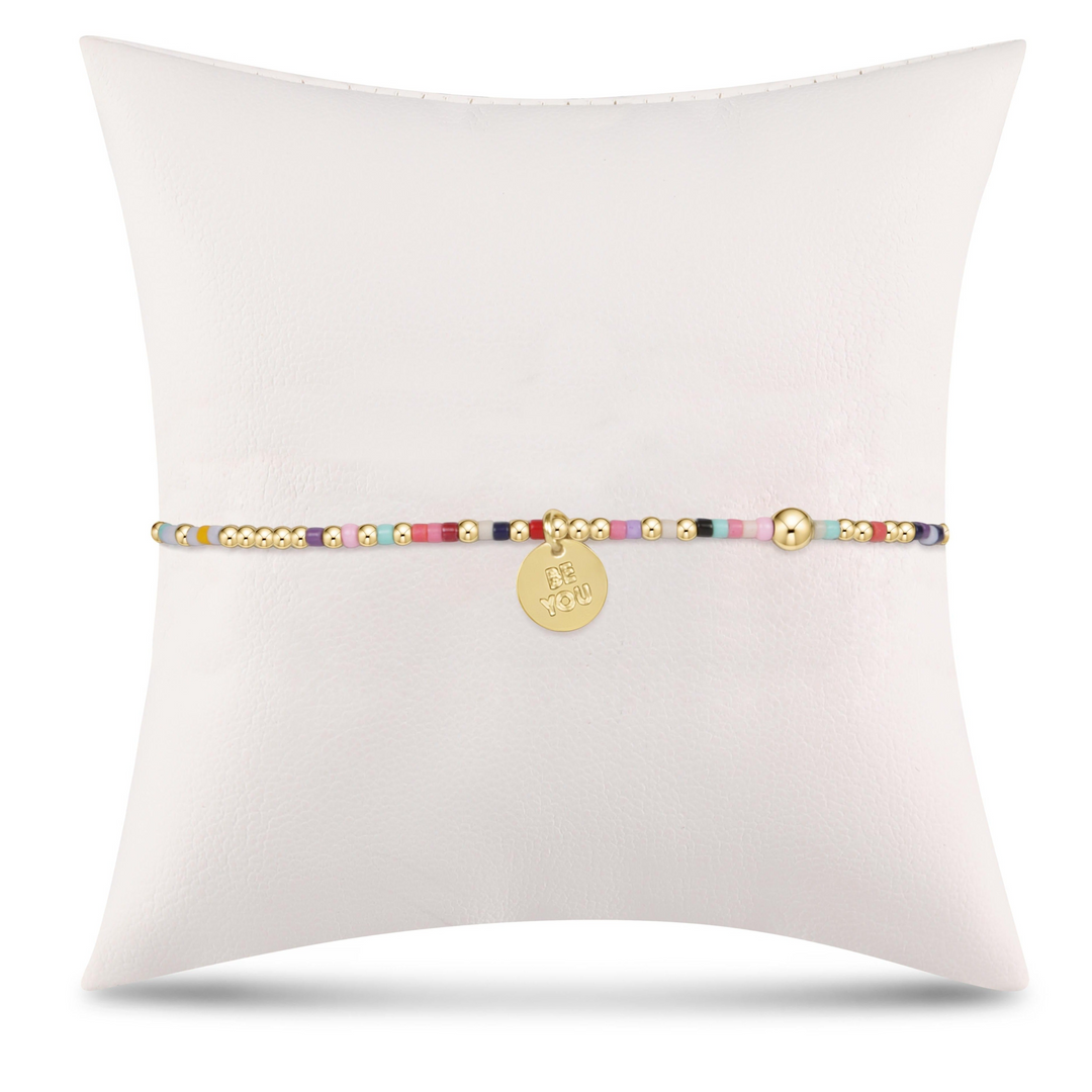 enewton - Hope Unwritten Bead Bracelet HOT MESS- BE YOU SMALL GOLD DISC Gold-Filled Bracelet (E-Girl 5.5")