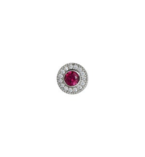 Kelly Waters - Sterling Silver - July Birthstone - Ruby Charm