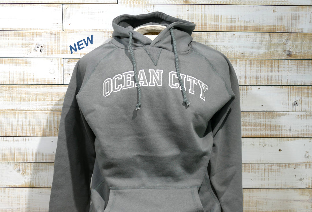 Long Sleeve Hooded Castor Grey Sweatshirt - Gray (Medium)