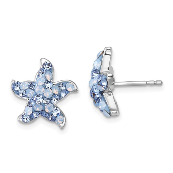 Sterling Silver Stud Starfish Earrings