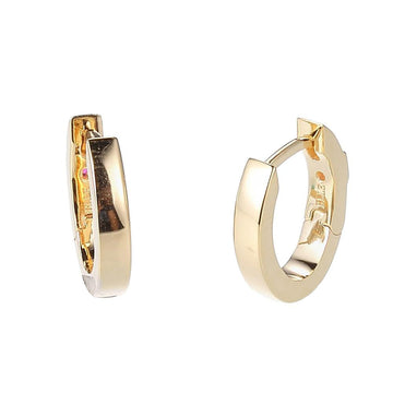Elle - Sterling Silver - 18K Gold Plated "Gp40" 13x11mm Earrings