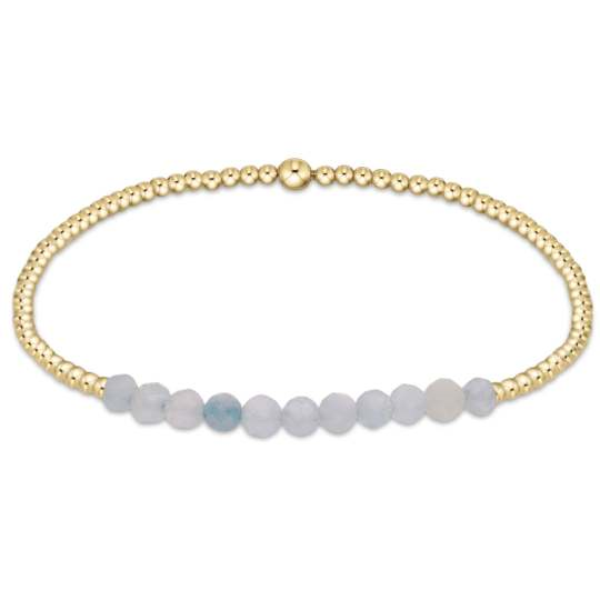 enewton - 14k gold-filled - Yellow Gold Aquamarine Stretch Bracelet