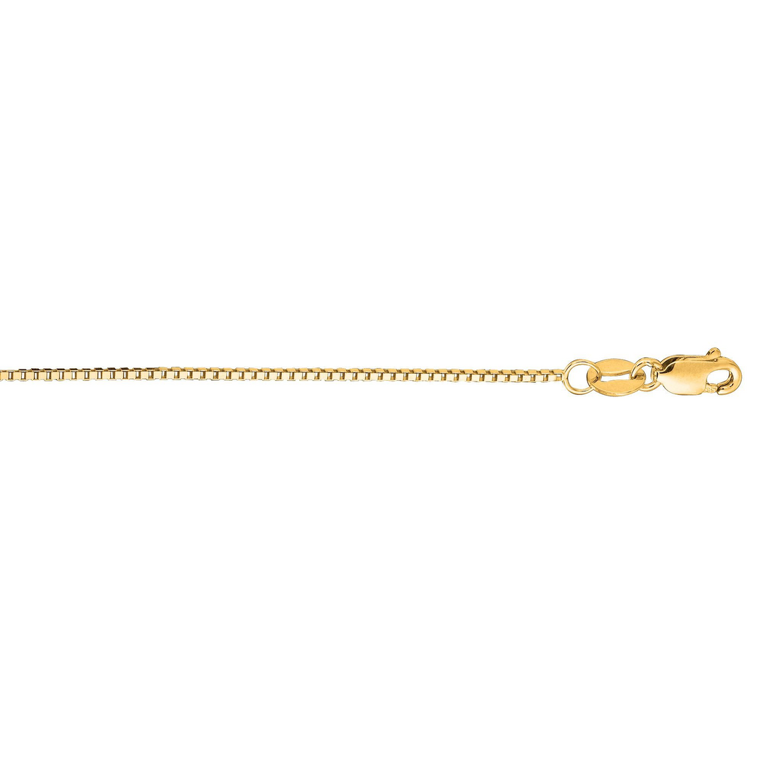 14k Yellow Gold Box Chain (.75mm / Length 24")