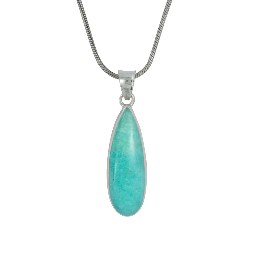 Silver Pendant With Amozonite