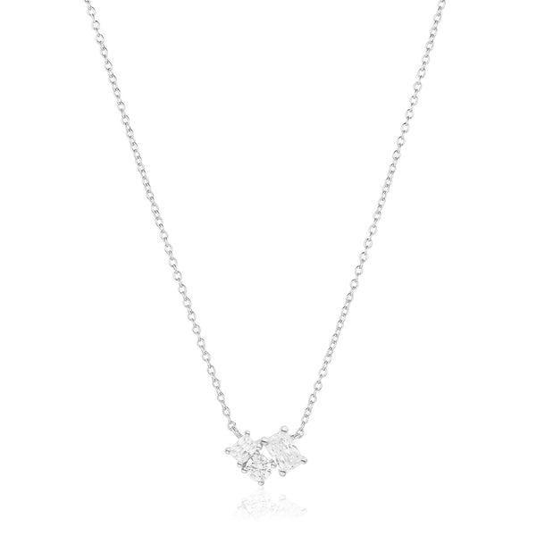 Sif Jakobs - Sterling Silver - "Ivrea Tre" Cubic Zirconia Necklace (45cm - adjustable)