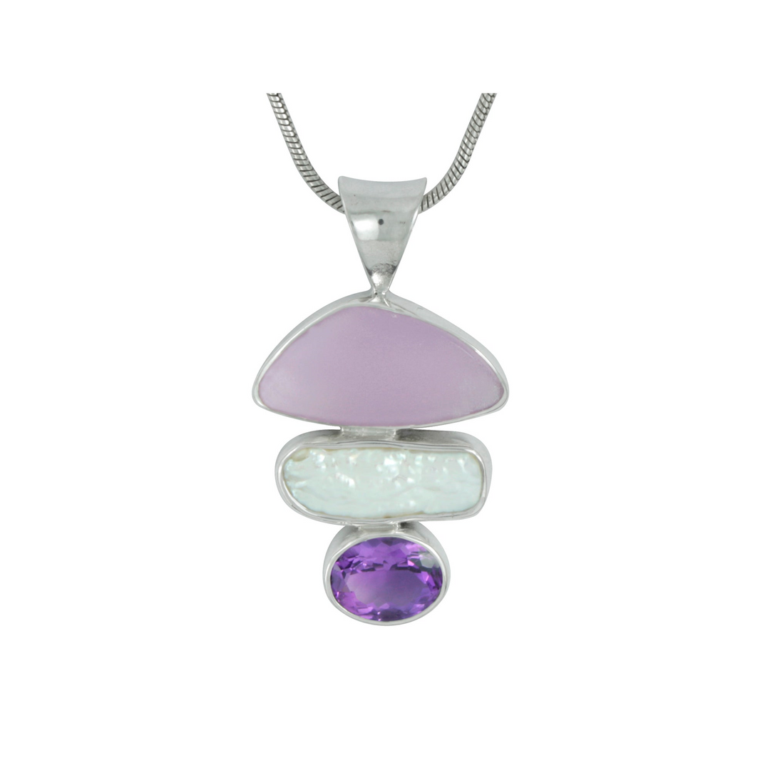 Gorgeous Lavander Sea Glass Pendant