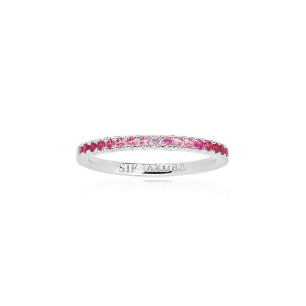 Sif Jakobs - Sterling Silver - "Ellera" Pink Gradient Cubic Zirconia Ring (Size 5 14 / 50)