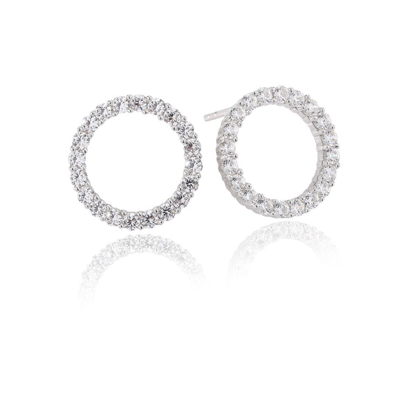 Sif Jakobs - Sterling Silver - "Biella Uno Medio" Cubic Zirconia Stud Earrings