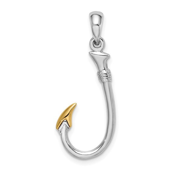 Sterling Silver Fish Hook Pendant