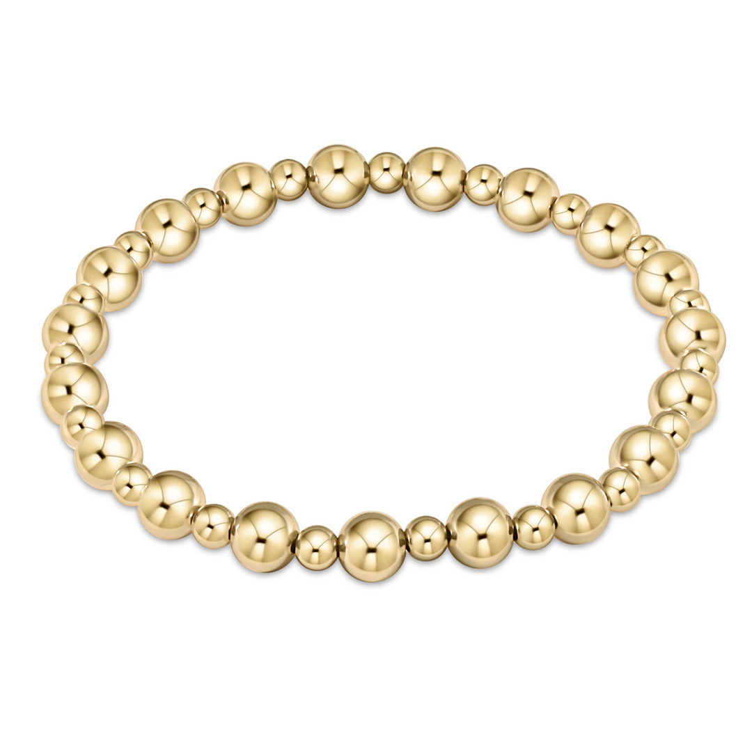 enewton - Classic Grateful Pattern 6mm Gold-Filled Bracelet (Standard 6.25")