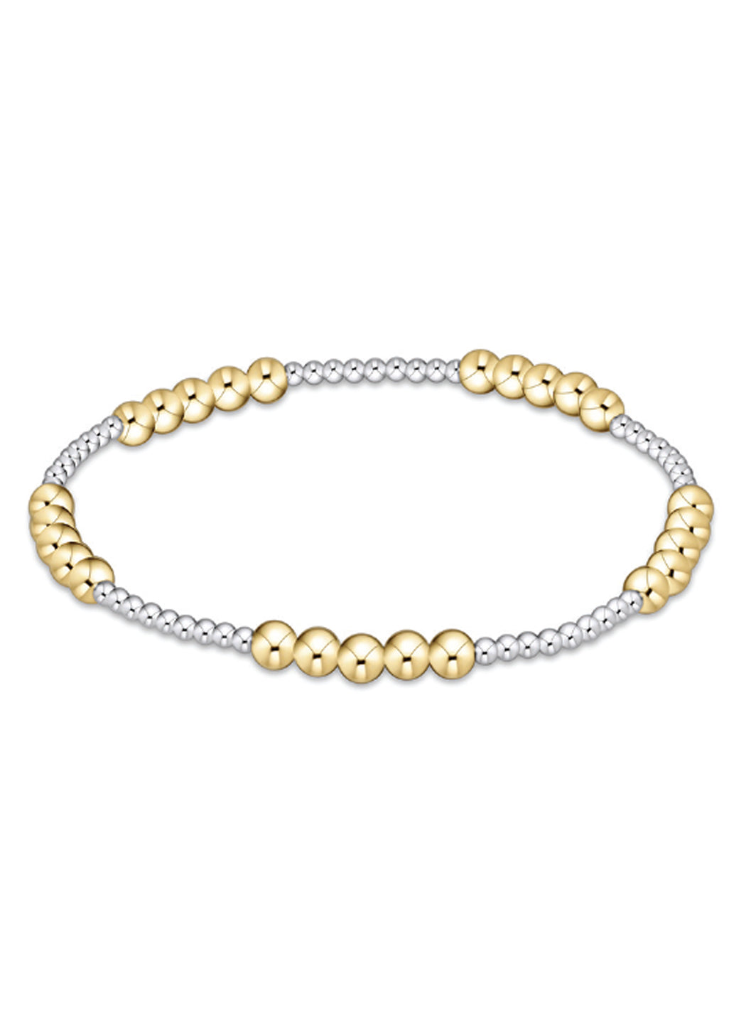 enewton Classic Blissful Patttern 2mm Bead - 4mm Mixed Metal Bracelet (Standard 6.25" )