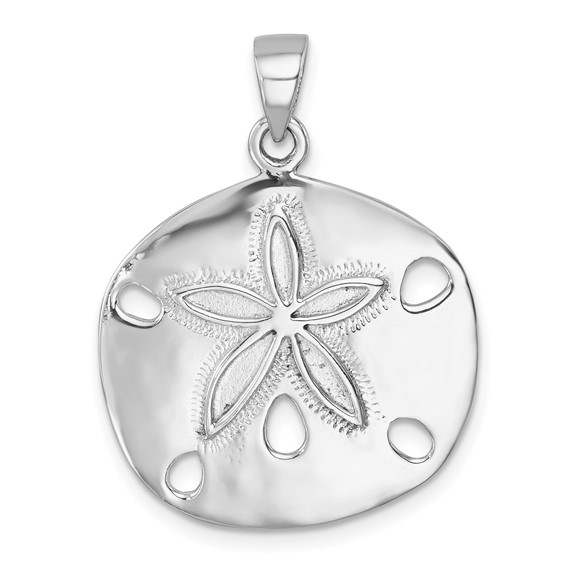 Sterling Silver Round Sanddollar Pendant