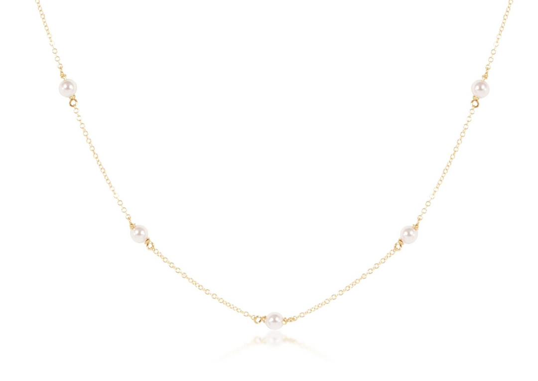 enewton - 14k gold-filled - Yellow Gold Pearl Simplicity Necklace 15"