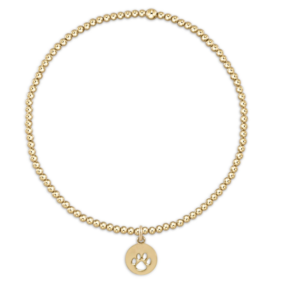 enewton - Beaded Bracelet Paw Print Gold-Filled Bracelet (E-Girl 5.5")