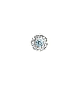 Kelly Waters - Sterling Silver - March Birthstone - Simulated Aquamarine Charm