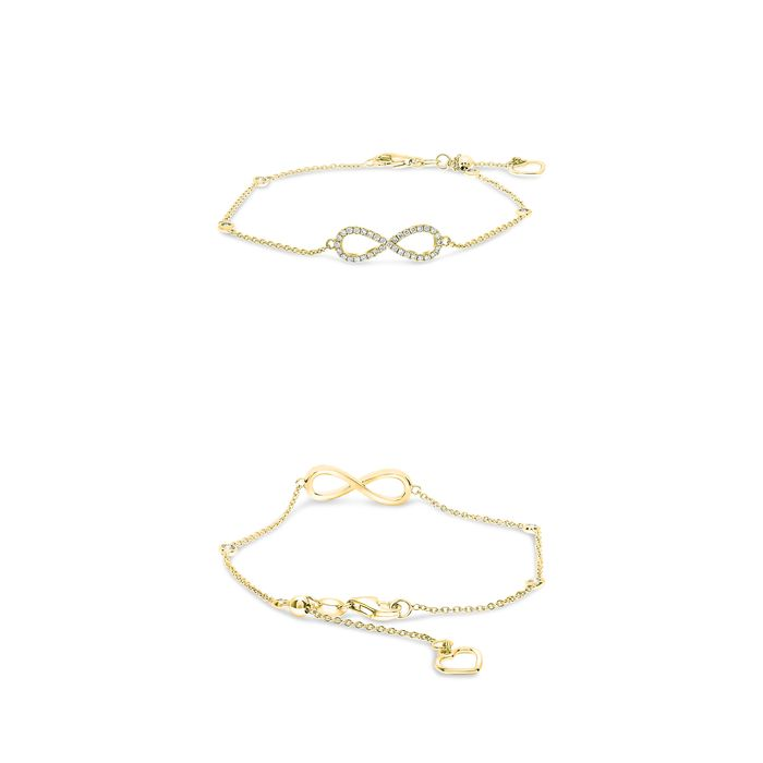 14k Yellow Gold .28ct Diamond Chain Bracelet
