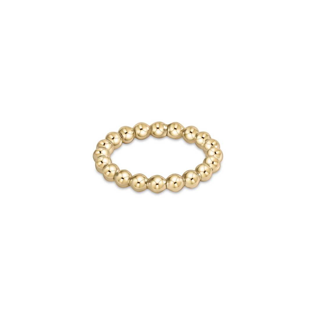 enewton - 14k gold-filled - Yellow Gold 3mm Classic Bead Ring (Size 8)