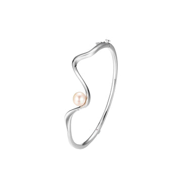 Elle - Sterling Silver - "Luna 2.0" Pearl Bracelet (6.75")