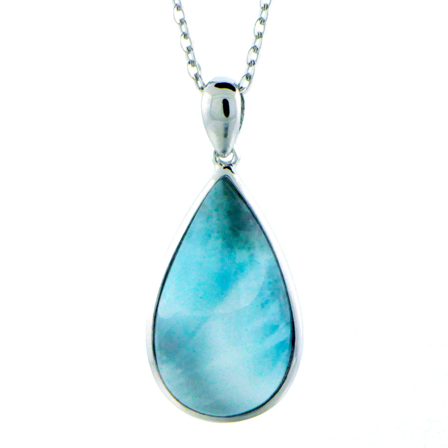 SS Larimar TEAR DROP Pendant