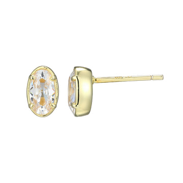 SS YGP OVAL CZ STUDS SERENELLE