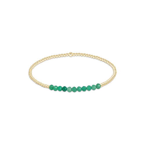 enewton - Gold Bliss 2mm Green Onyx Gold-Filled Bracelet (Standard 6.25")