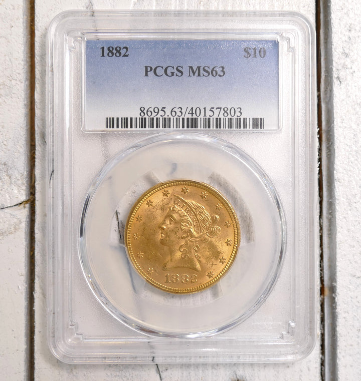 US 1882 $10 gold coin Philadelphia Mint