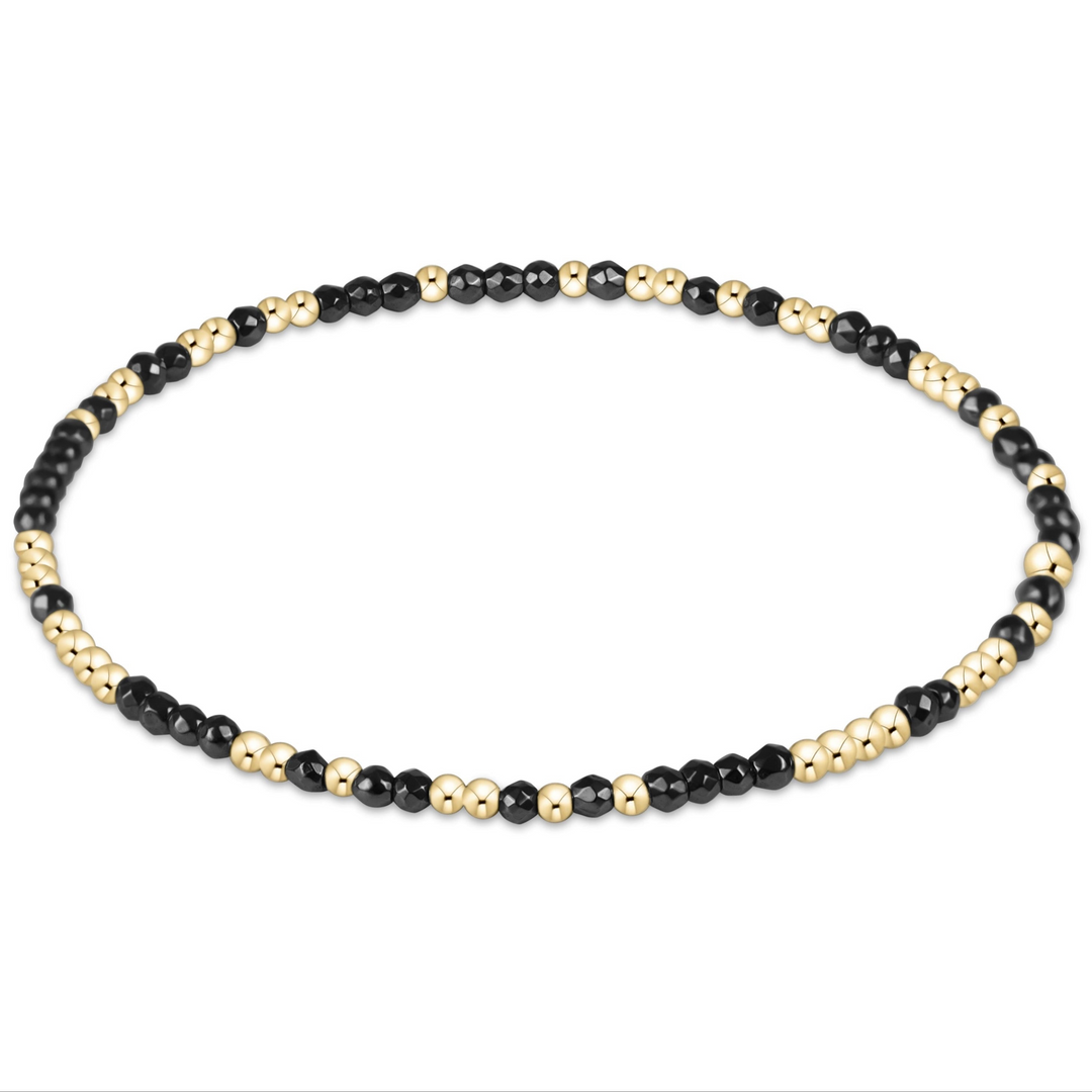 enewton - 14k gold-filled - Hope Unwritten - Faceted 2mm Hematite Bead Bracelet Extends