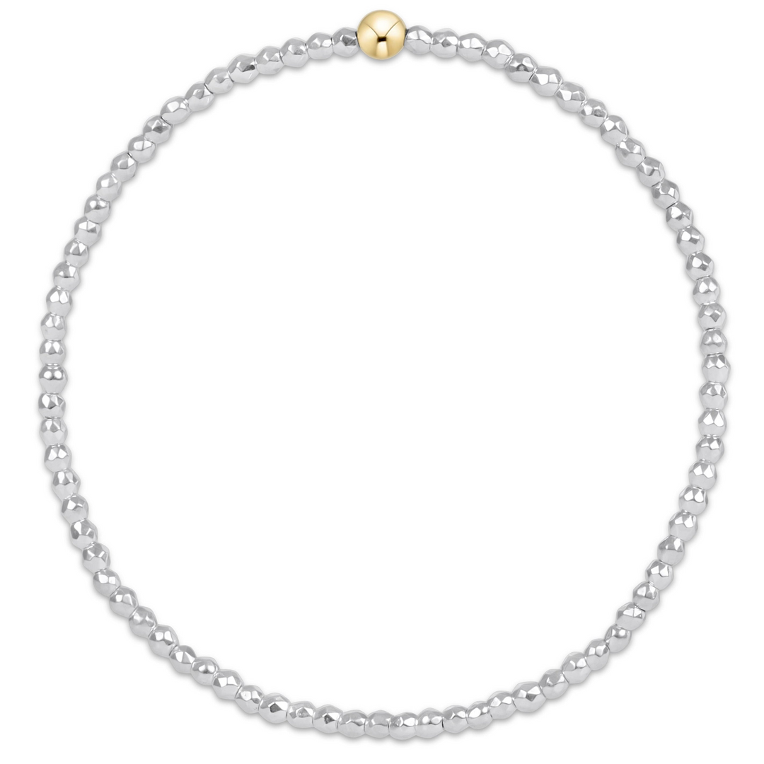 enewton - Sterling Silver - Silver Extends - Faceted 2mm Hematite Bead Bracelet