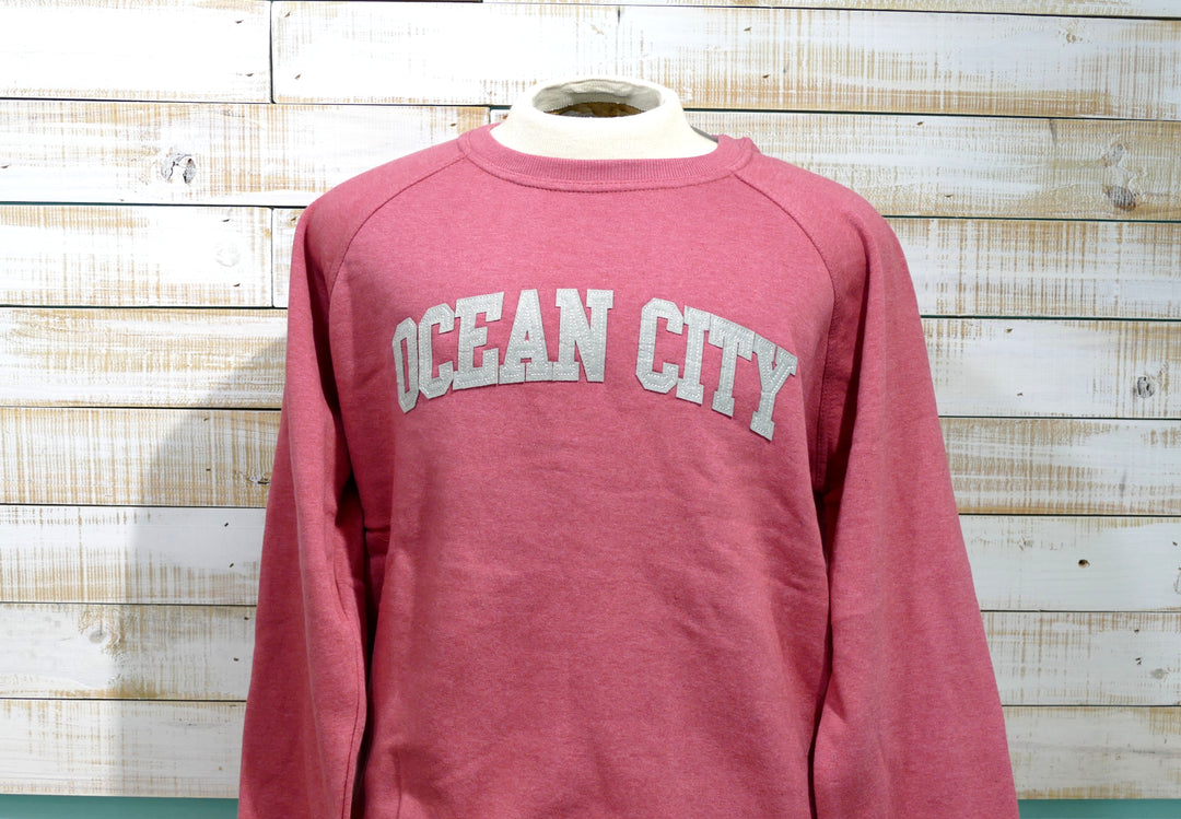 Long Sleeve Crew Neck Sweatshirt - Red