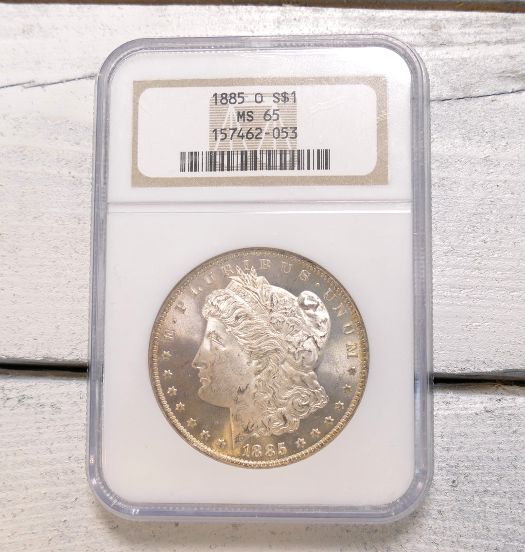 US MORGAN DOLLAR1885 $1 New Orleans Mint MS 65