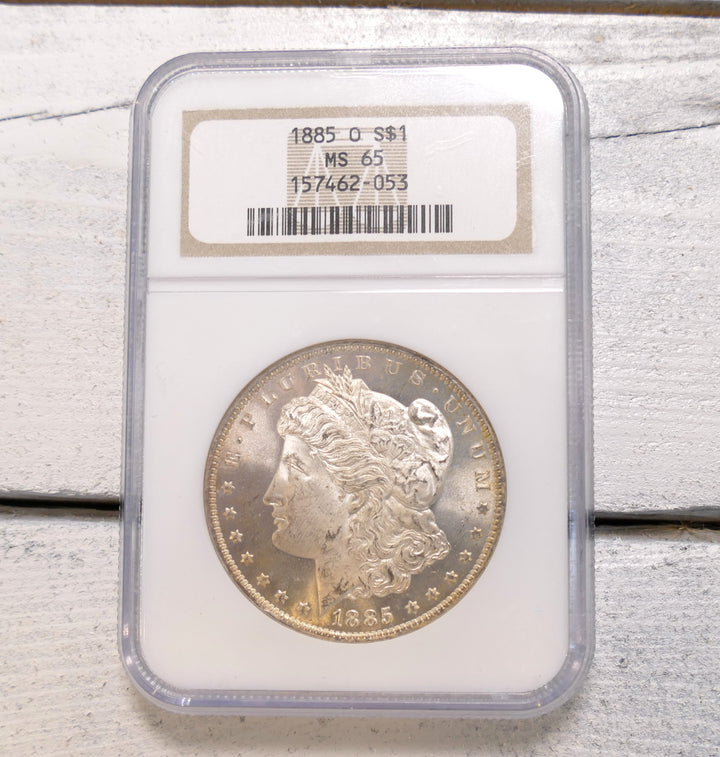 US MORGAN DOLLAR1885 $1 New Orleans Mint MS 65