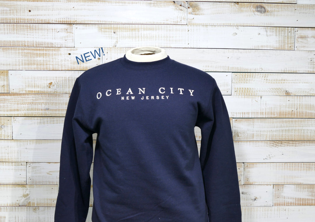 Long Sleeve Crew Neck OCNJ Sweatshirt - Navy (Small)