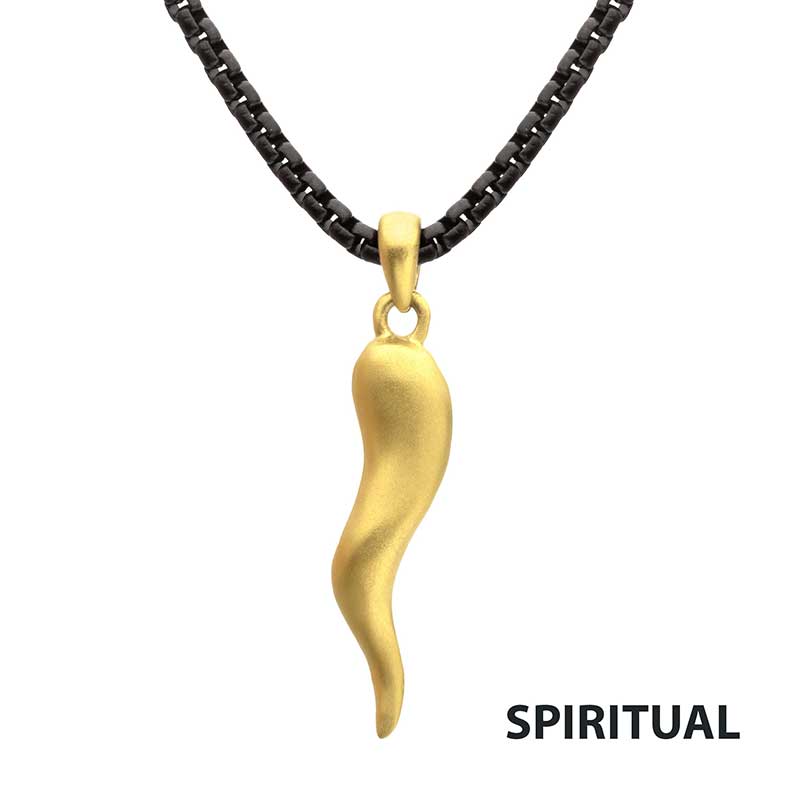 Matte 18Kt Gold IP Steel Itali