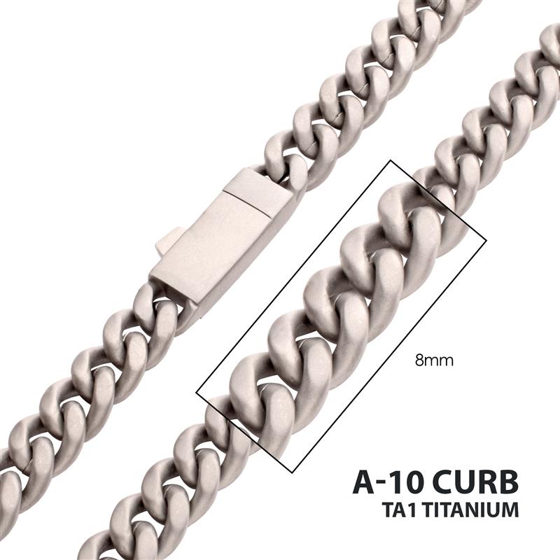 8mm Titanium Flat Clasp Miami