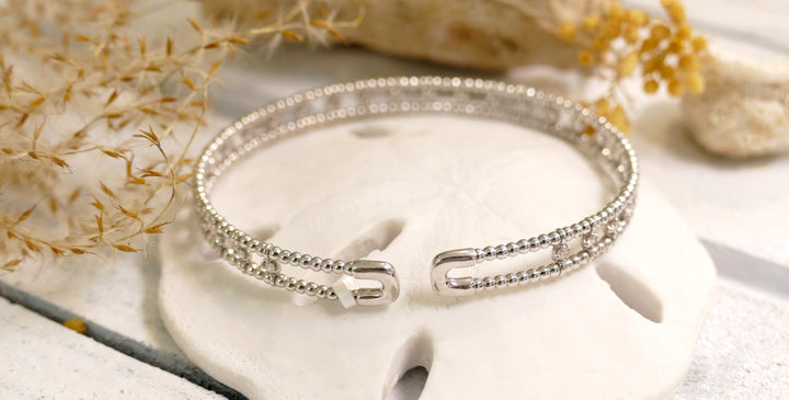 14k White Gold .75ct Diamond Cuff Bracelet