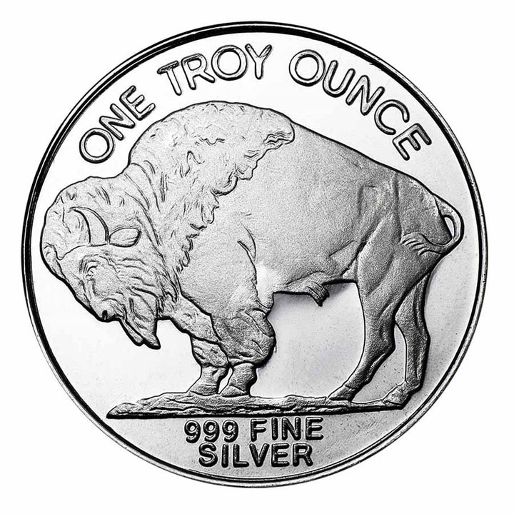 1 TROY OUNCE OF SILVER- ROUND (random Mints)