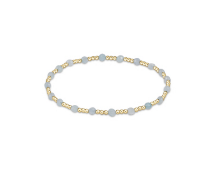 enewton - 14k gold-filled - Yellow Gold Aquamarine Stretch Bracelet