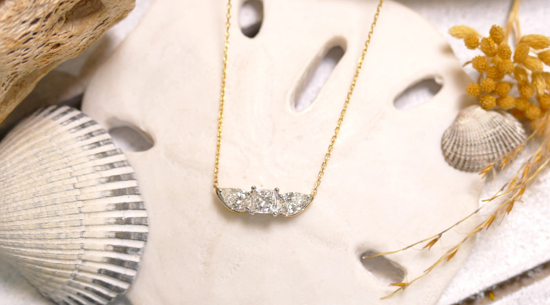 14k Yellow Gold Diamond 1.25ct Pear Necklace