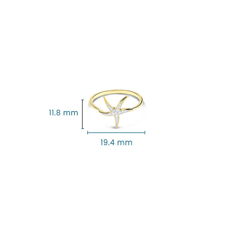 14kt Gold Lab Diamond Star Fis