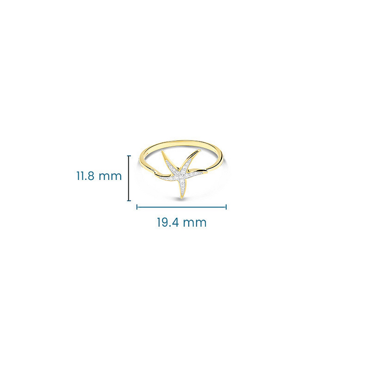14kt Gold Lab Diamond Star Fis