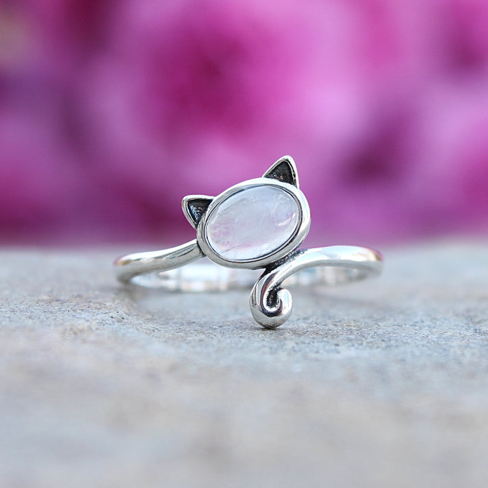 SS Cat with Moonstone Ring 9
