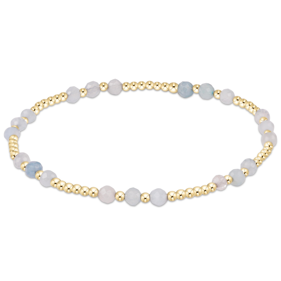 enewton - Joy 3mm - Aquamarine Gold-Filled Bracelet (Standard 6.25")