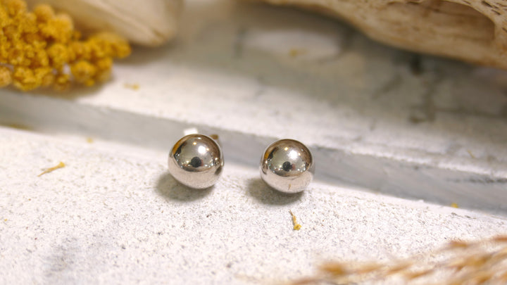 14KT Ball Post Earrings - 7MM