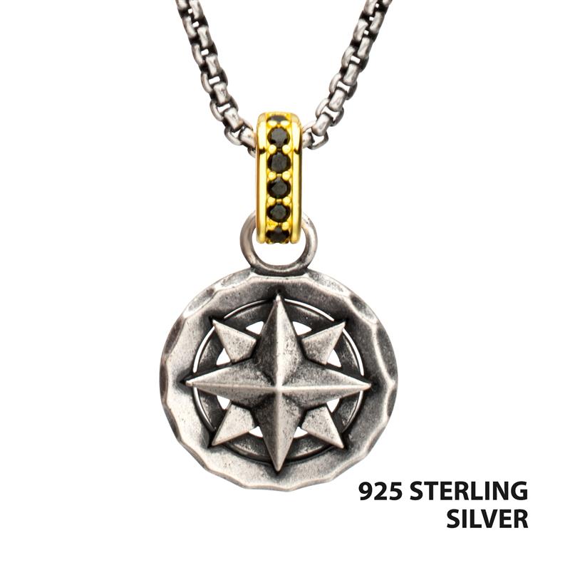 925 Sterling Silver Oxidized C