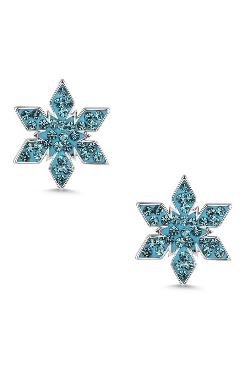 Blue Crystal Snowflake Stud Ea