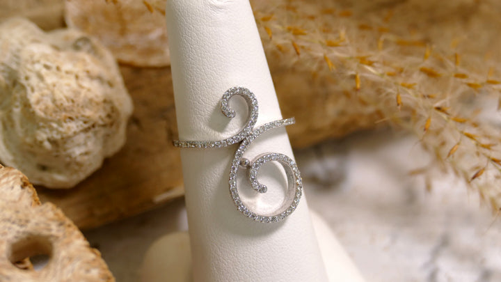 14K White Gold 0.75ct Natural Diamond Ring (Size 7)