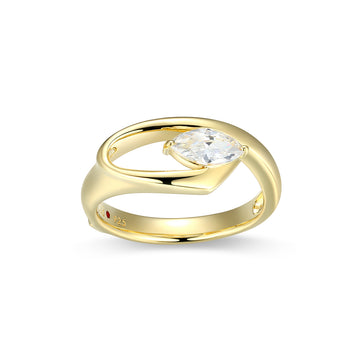SS YGP MARQUISE RIBBON RING CL